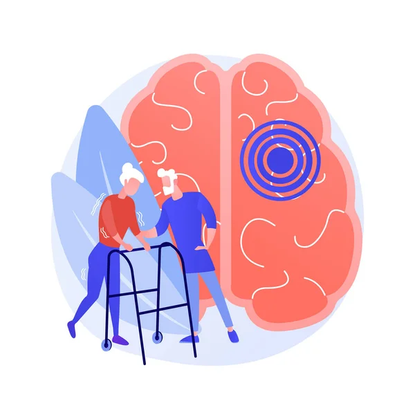 Illustration vectorielle abstraite de la maladie de Parkinson. — Image vectorielle