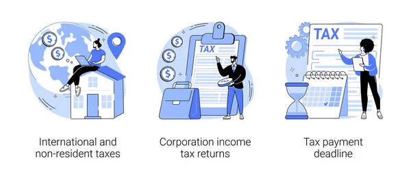 Planejamento e preparação fiscais conceito abstrato vetor ilustrações. —  Vetores de Stock