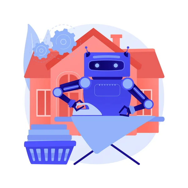 Home robot technology abstract concept vector illustration. — Stock Vector