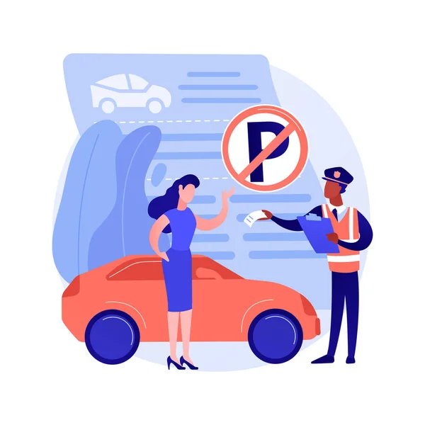 Parking amendes concept abstrait illustration vectorielle. — Image vectorielle