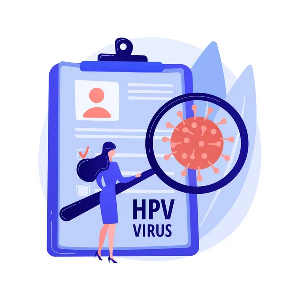 Humant papillomvirus HPV abstrakt begrepp vektor illustration. — Stock vektor