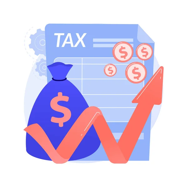 Steuerpflichtiges Einkommen abstraktes Konzept Vektor Illustration. — Stockvektor