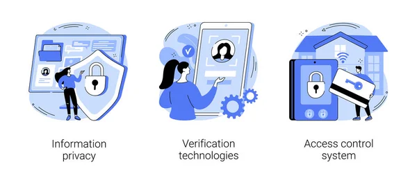 Digitale Sicherheit abstraktes Konzept Vektor-Illustrationen. — Stockvektor