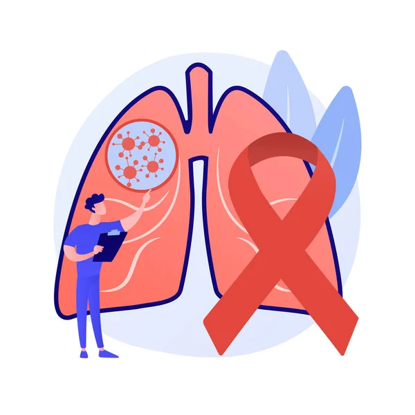 Lung cancer abstract concept vector illustration. — Stock Vector