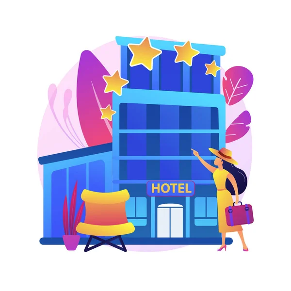 Design hotel elvont koncepció vektor illusztráció. — Stock Vector