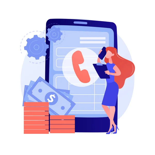 Pay call vector concept metaphor — Stock Vector