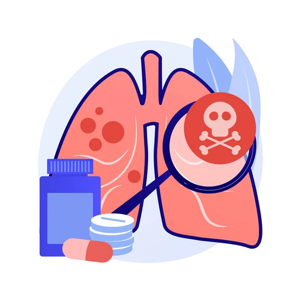呼吸器感染症の抽象的な概念図. — ストックベクタ