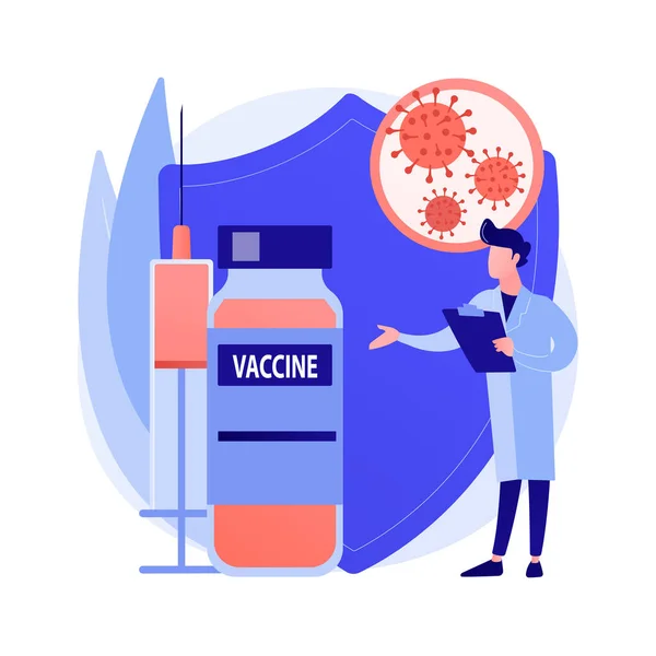 Coronavirus vaccine abstract concept vector illustration. — Stock Vector