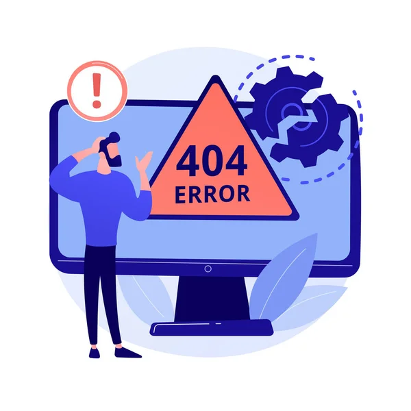 404 помилка абстрактна концепція Векторні ілюстрації . — стоковий вектор
