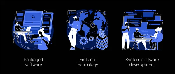 Applicazioni aziendali concetto astratto illustrazioni vettoriali. — Vettoriale Stock