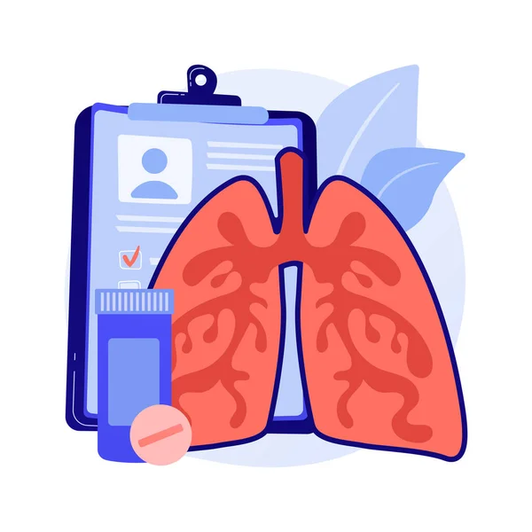 慢性閉塞性肺疾患抽象概念図. — ストックベクタ