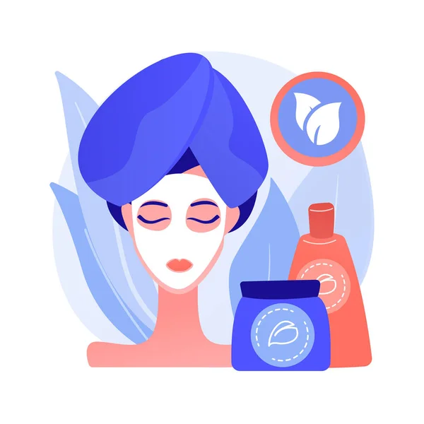 Organische cosmetica abstracte concept vector illustratie. — Stockvector