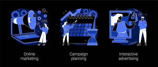 Internet pubblicità concetto astratto illustrazioni vettoriali. — Vettoriale Stock