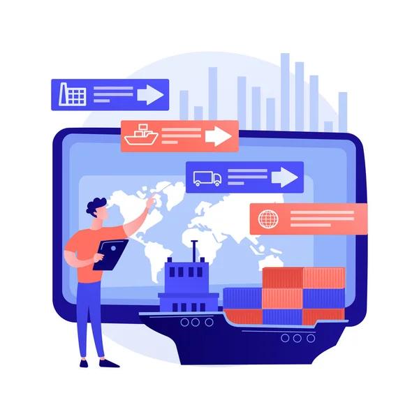 Analisi della supply chain concetto astratto illustrazione vettoriale. — Vettoriale Stock