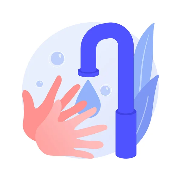 洗手抽象概念向量图解. — 图库矢量图片
