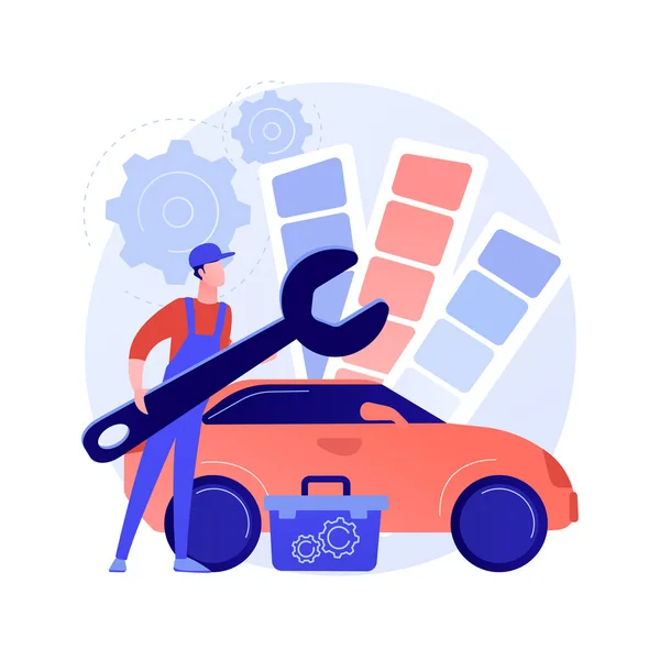 Car tuning abstract concept vector illustration. — Stock Vector