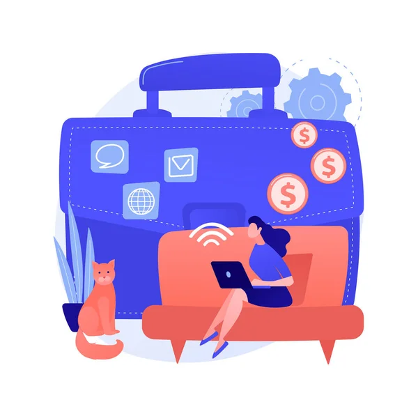 Trabalho freelance conceito abstrato ilustração vetorial. —  Vetores de Stock