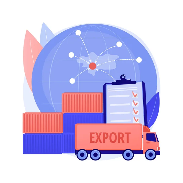 Controle de exportação conceito abstrato ilustração vetorial. —  Vetores de Stock