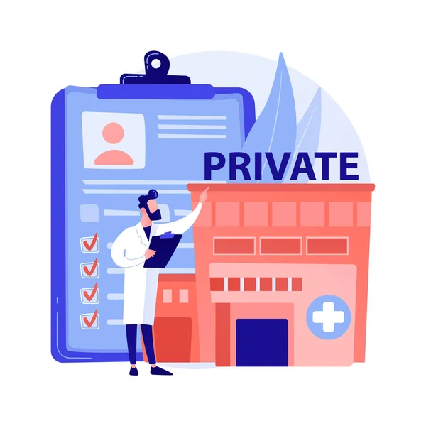 Private healthcare abstract concept vector illustration. — Stock Vector