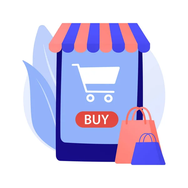 Compras on-line conceito abstrato ilustração vetorial. —  Vetores de Stock