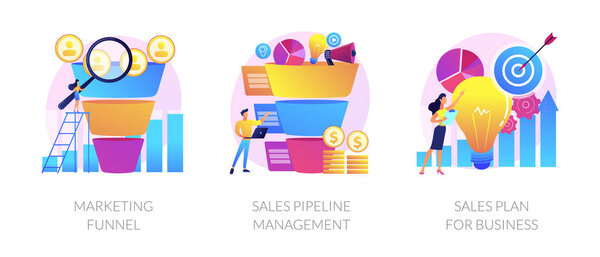Sales conversions vector concept metaphors.