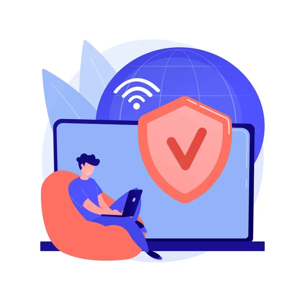 VPN toegang abstract concept vector illustratie. — Stockvector