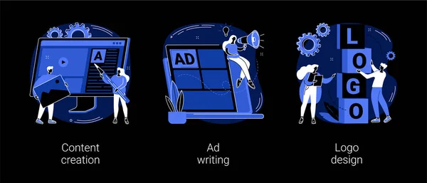 Digital marketing copywriting abstrakcyjne ilustracje wektorowe koncepcja. — Wektor stockowy