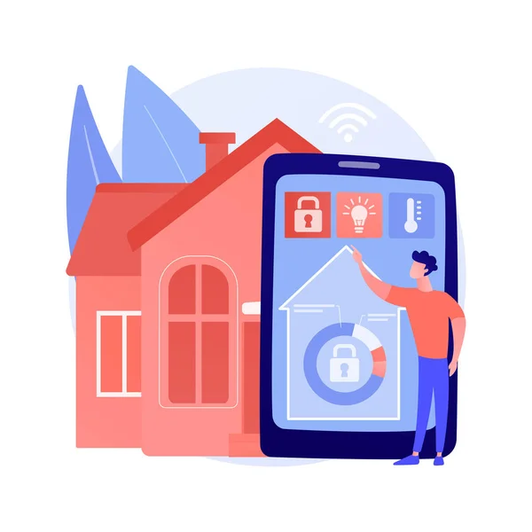 Smart home 2.0 abstract concept vector illustratie. — Stockvector