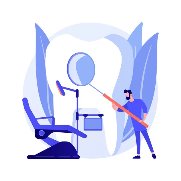 Οδοντιατρική εξέταση αφηρημένη έννοια διανυσματική απεικόνιση. — Διανυσματικό Αρχείο
