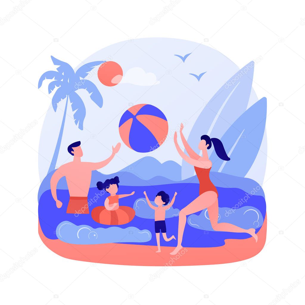 Family vacation abstract concept vector illustration.