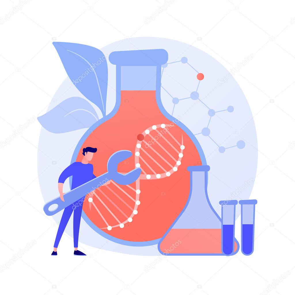 Gene therapy abstract concept vector illustration.