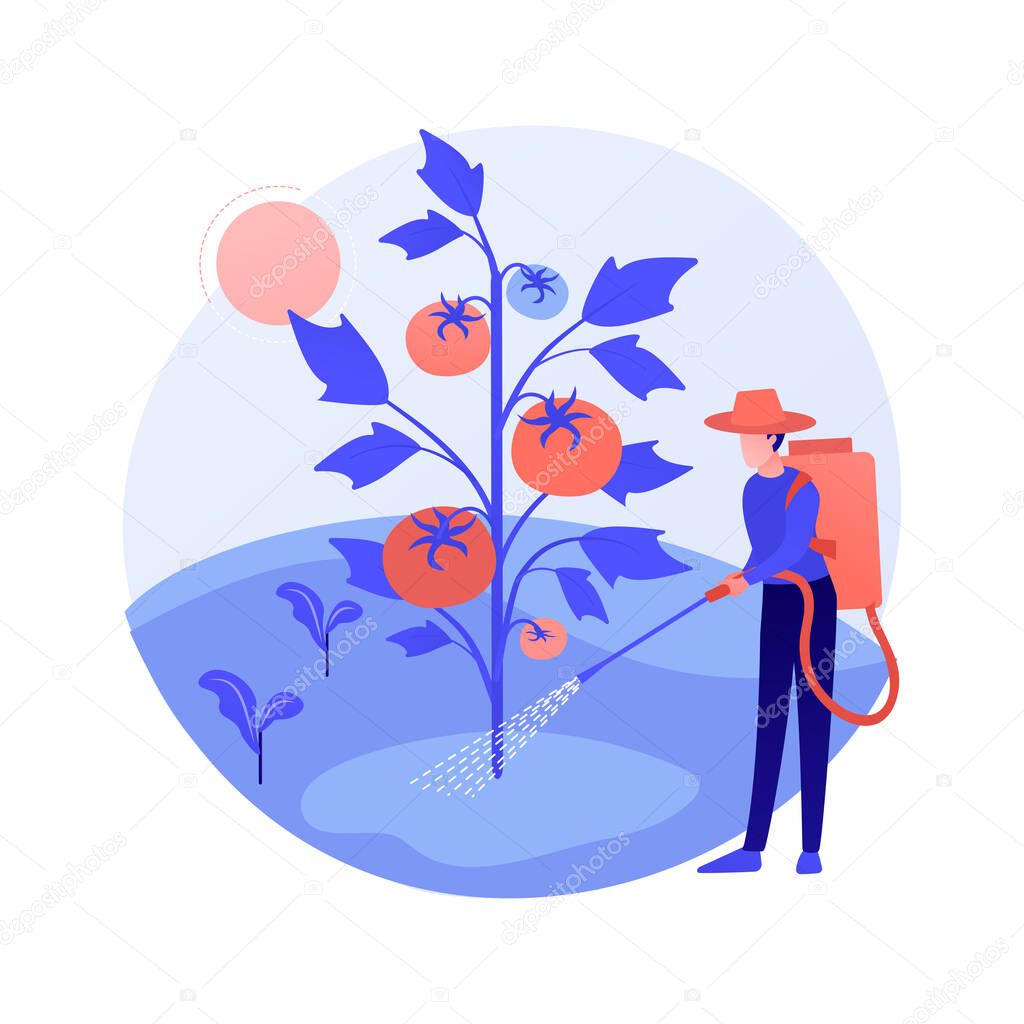 Weed control abstract concept vector illustration.
