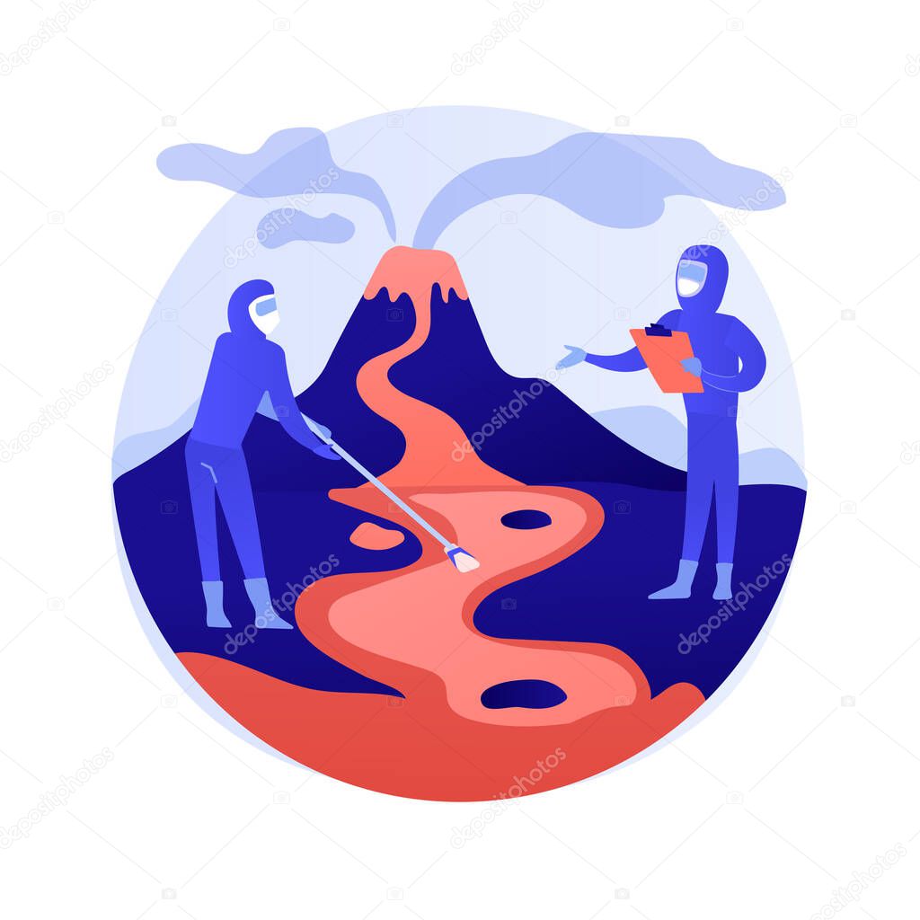 Volcanology abstract concept vector illustration.