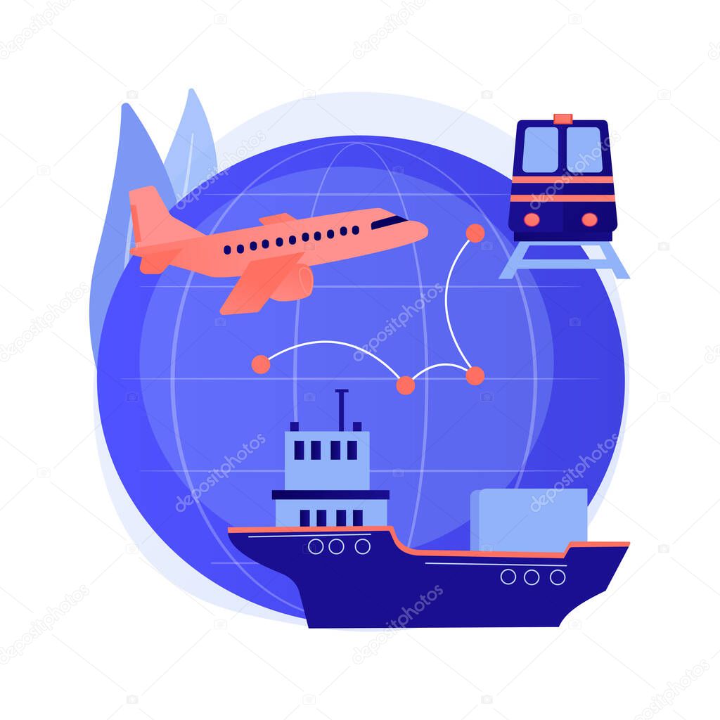 International transport abstract concept vector illustration.