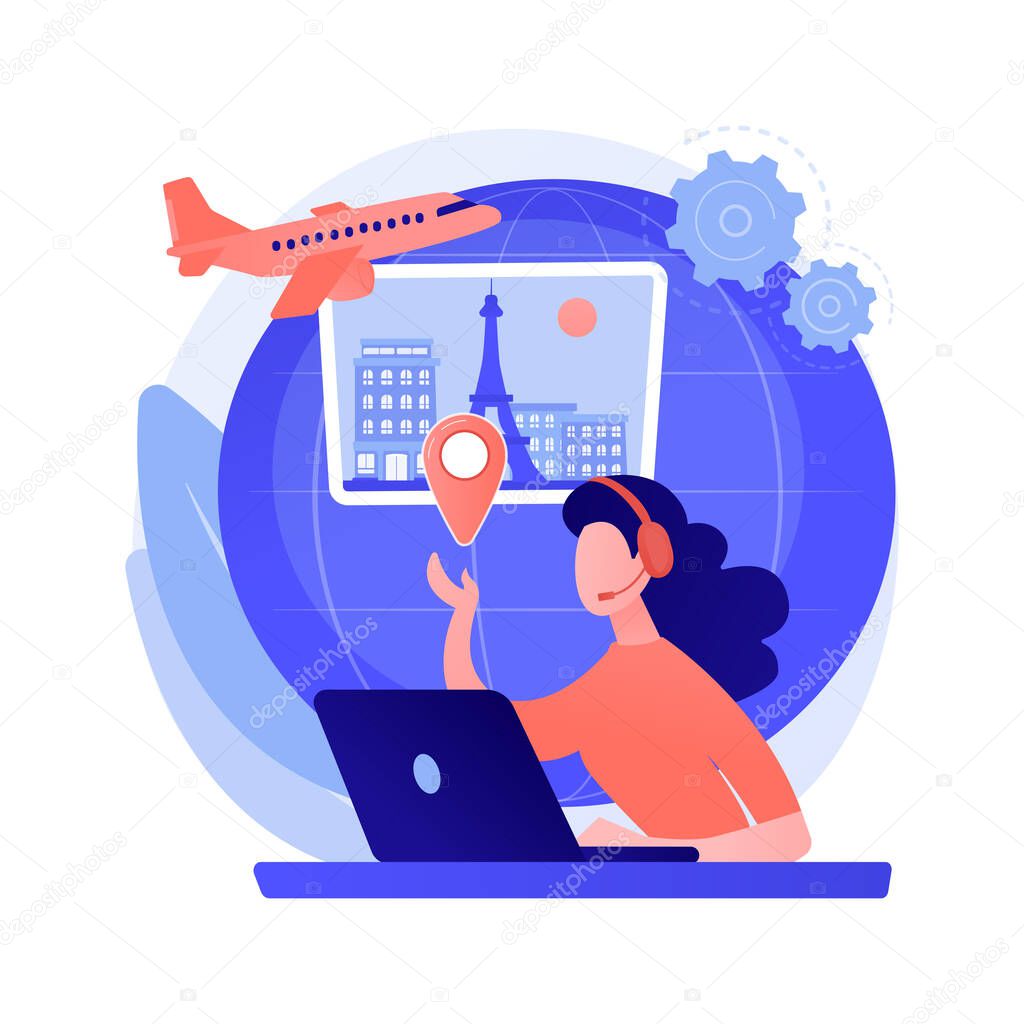 Travel agent abstract concept vector illustration.