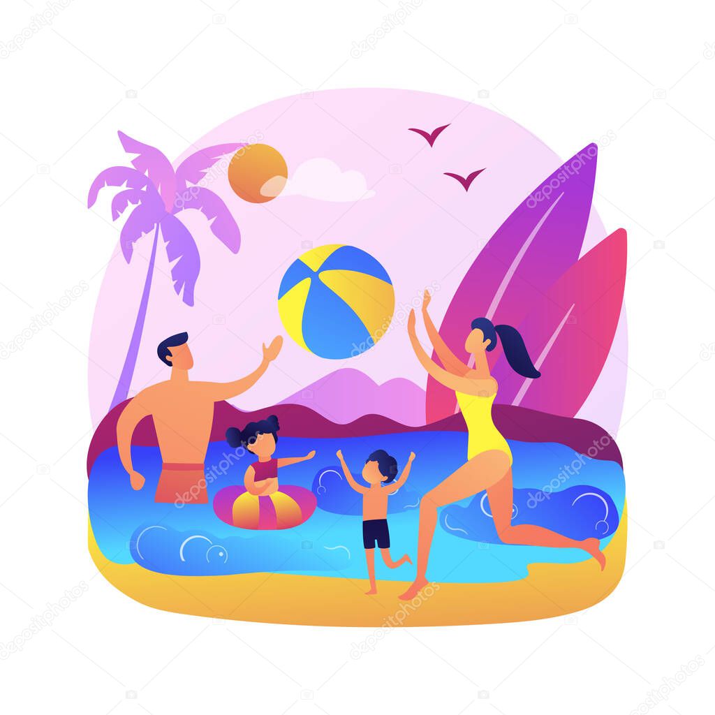 Family vacation abstract concept vector illustration.