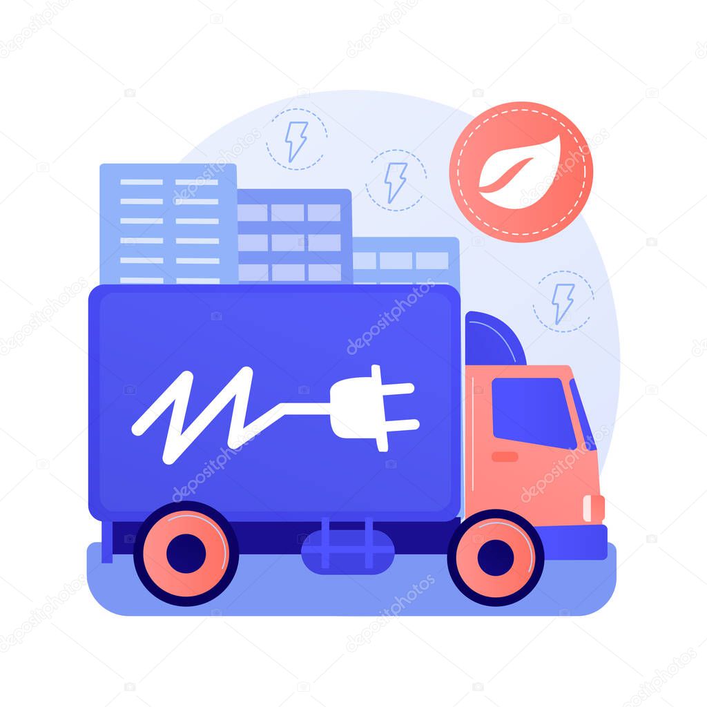 Electric trucks abstract concept vector illustration.