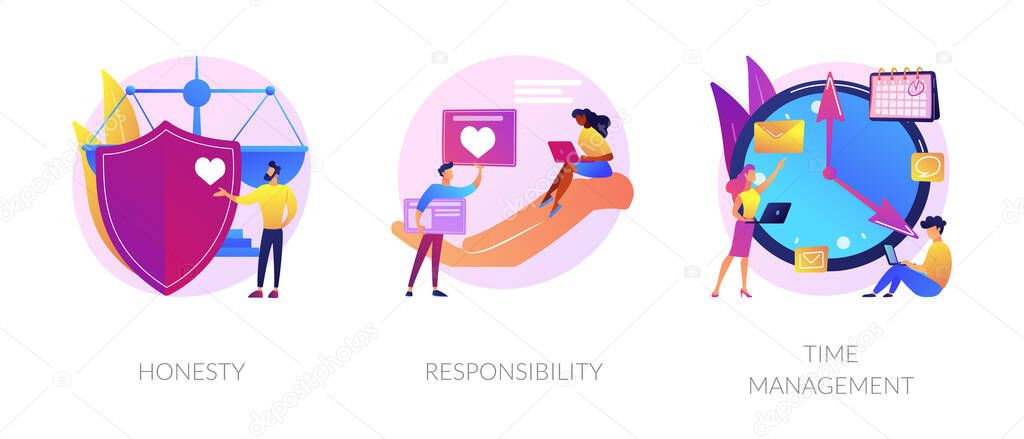 Personal and professional skills vector concept metaphors.