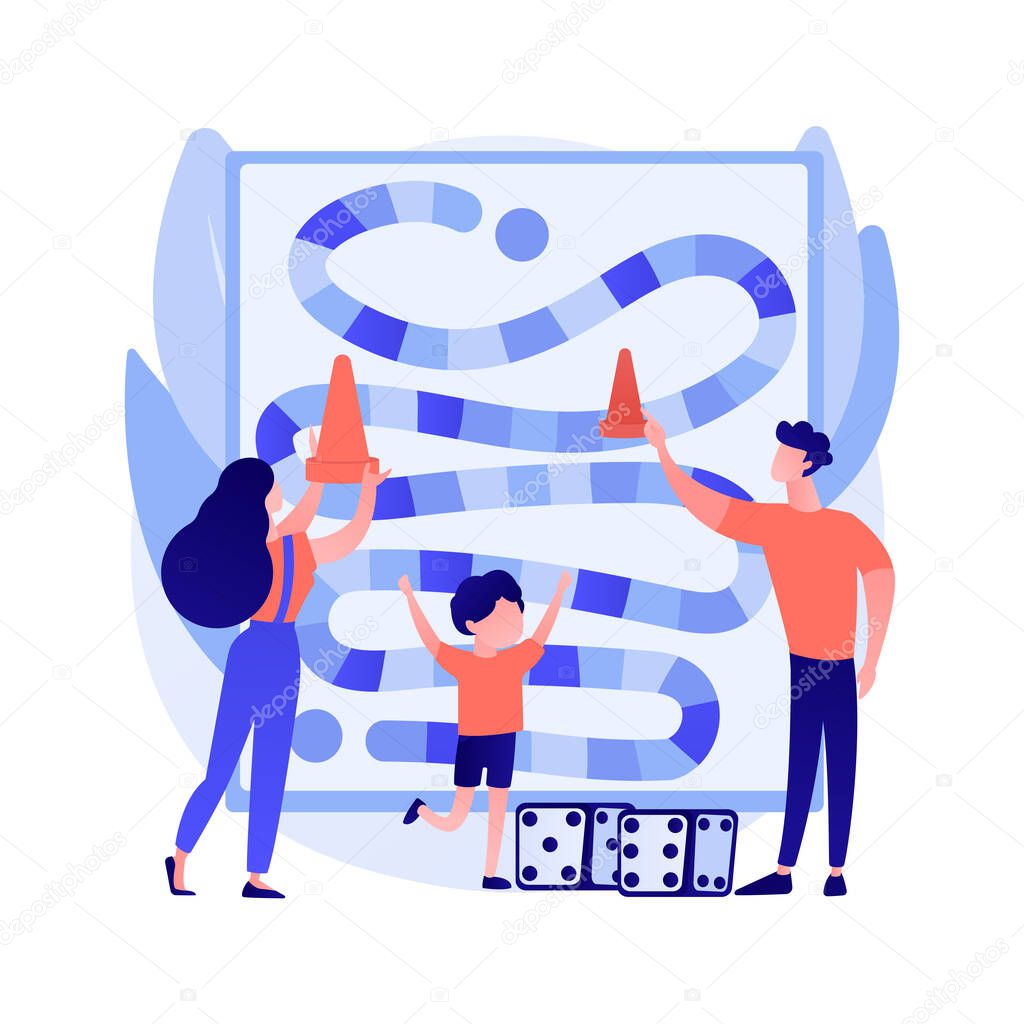 Board games abstract concept vector illustration.