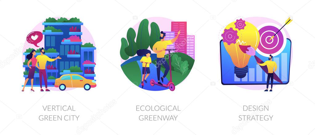 Environmental urban solutions abstract concept vector illustrations.