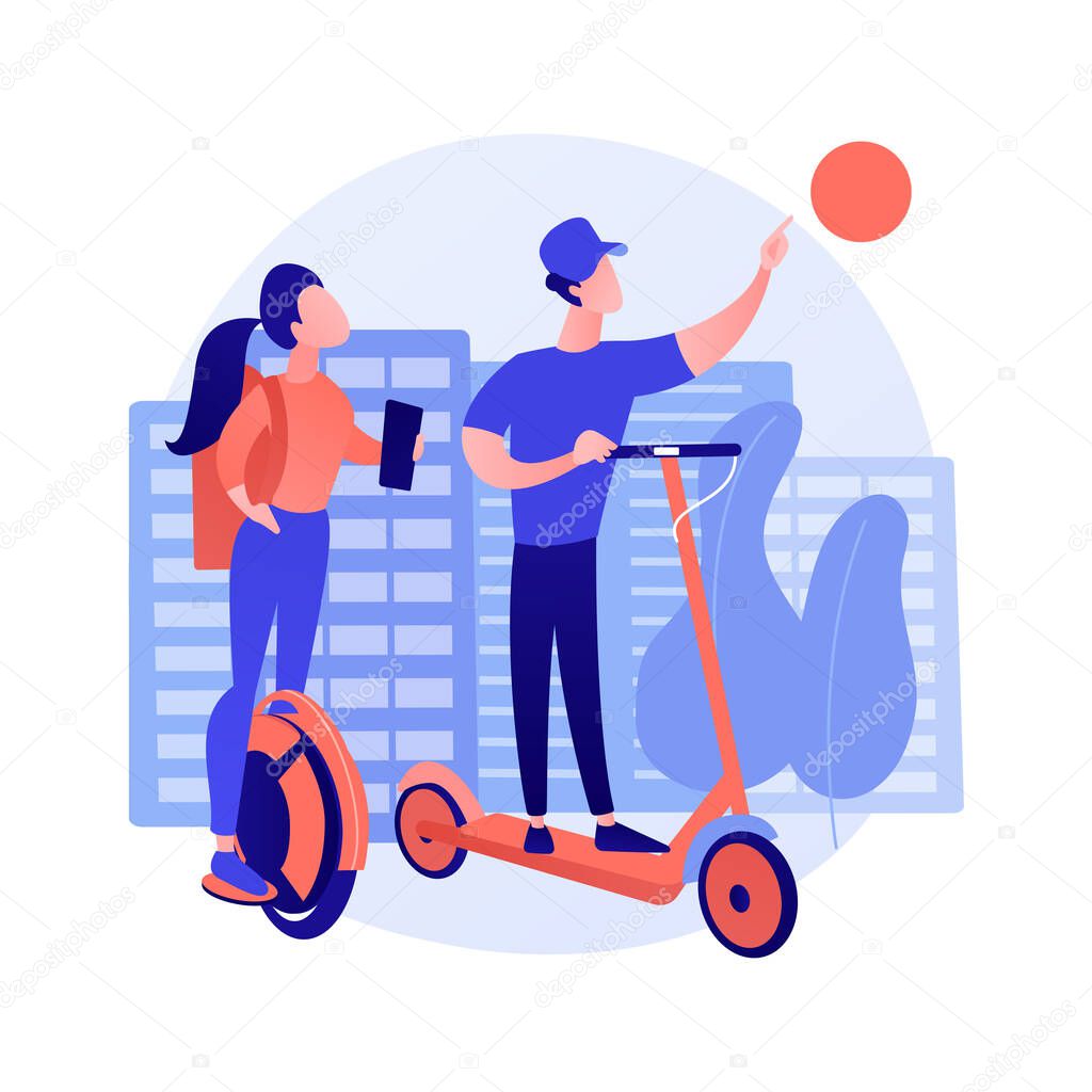 Personal electric transport abstract concept vector illustration.
