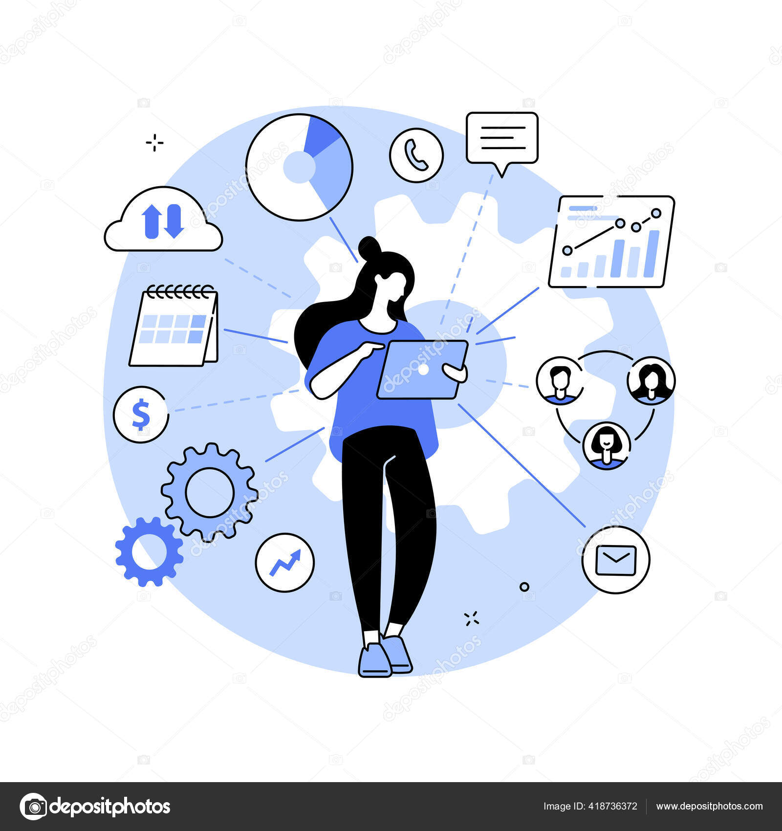 Business intelligence abstract concept vector illustration. Stock Vector  Image by ©VisualGeneration #418736372
