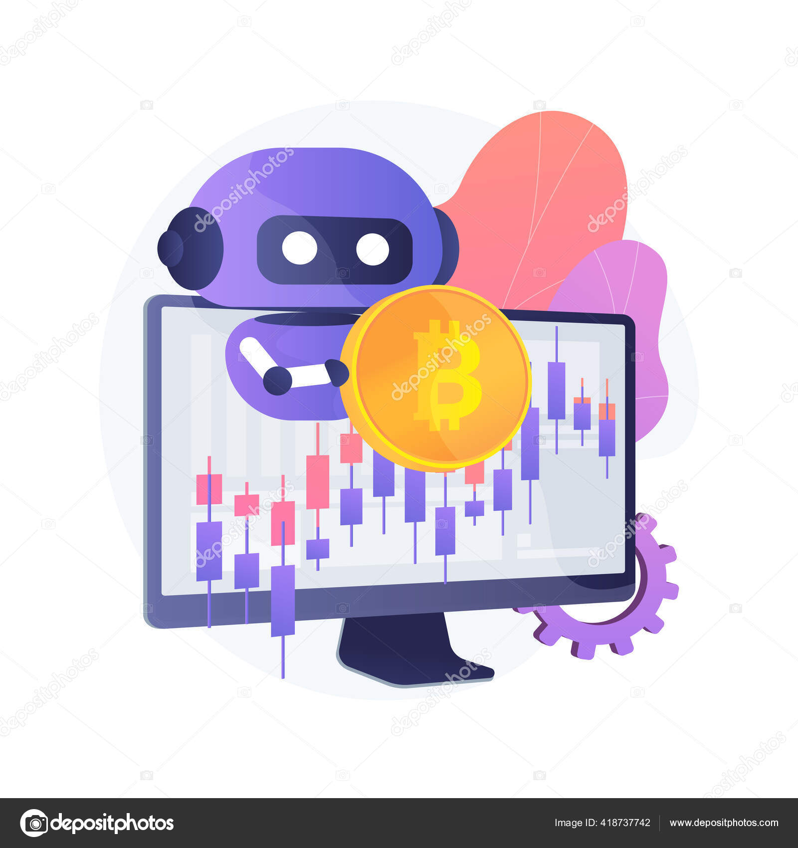 Crypto trading bot abstract concept vector illustration. Stock Vector by  ©VisualGeneration 418737742