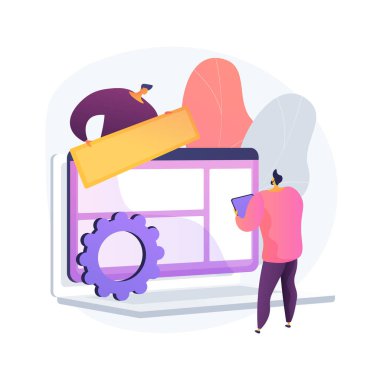 İçerik toplayıcı soyut konsept vektör çizimi.