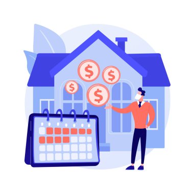 Karantina altındaki çalışanlar için ücretli izin soyut konsept vektör çizimi.