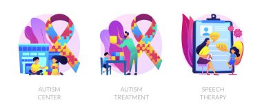 Autism spectrum disorder vector concept metaphors.