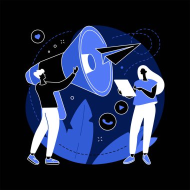 Halkla İlişkiler stratejisi soyut konsept vektör çizimi.