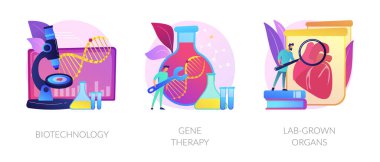 Biomedical and molecular engineering vector concept metaphors.