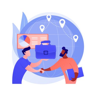 Chatbot müşteri hizmetleri soyut konsept vektör çizimi.