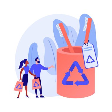 Atık olmayan ahşap ürünler soyut konsept vektör çizimi.